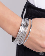 Load image into Gallery viewer, Stackable Shimmer - Silver Bracelet
