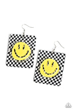 Load image into Gallery viewer, Cheeky Checkerboard- Yellow Earrings
